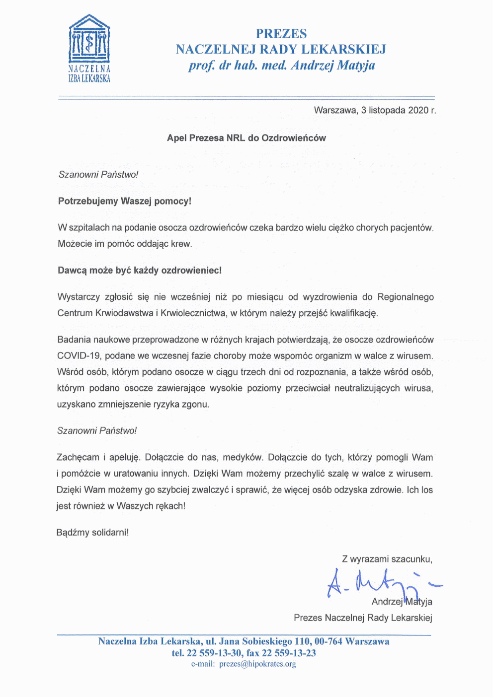 Obrazek Apel Prezesa NRL